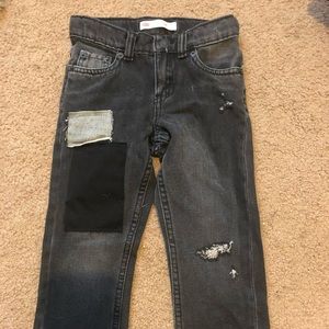 Toddler boy black Levi Destructed Jeans